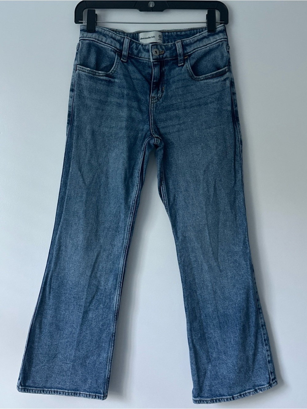 Abercrombie Kids Girls Jeans Size 15/16 Short Mid Rise Relaxed Boot Modern Fit